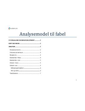 Fabel - Model til analyse af fabler i Dansk