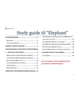 Elephant by Polly Clark | Analysehjælp