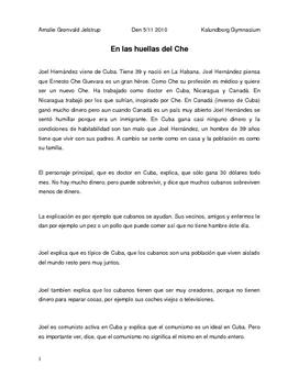 En las huellas del Che | Oversættelse og resume | Spansk A