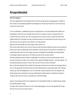 Kropsidealet | Dansk A