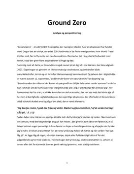 Ground Zero af Lone Hørslev | Analyse