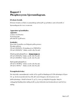 Bjerrumdiagram for Phosphorsyre - Rapport i Kemi