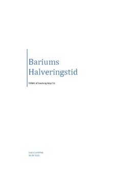 Bariums halveringstid - Rapport i Fysik