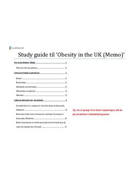 Study Guide til Obesity in the UK (Memorandum)