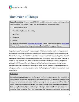 Analytical Essay om "The Order of Things"