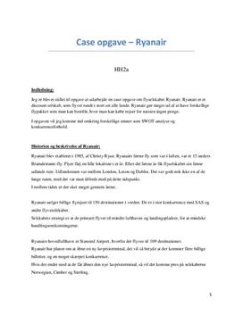 Ryanair | case | Afsætning A