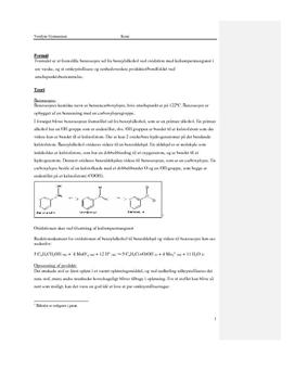 Syntese af Benzoesyre - Rapport i Kemi