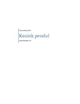 Konisk Pendul - rapport i fysik