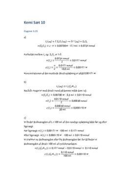 Kemiopgaver - Kemiforlaget - 3.15 og 3.20