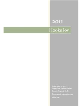 Hookes Lov - forsøg med fjeder