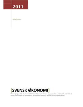 Svensk Økonomi - Finans- og pengepolitik i en krisetid (2010)