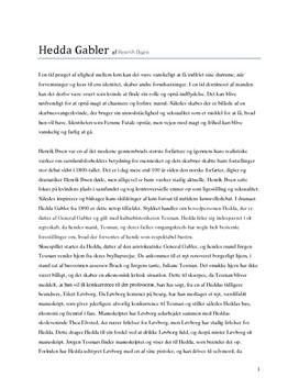 Hedda Gabler af Henrik Ibsen - Litterær analyse