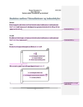 Reaktion mellem Thiosulfationer og diiod