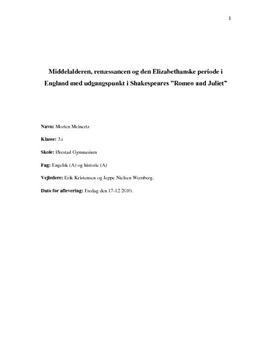SRP: Middelalder og Renæssance i England i Historie og Engelsk
