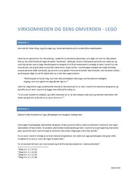 Virksomhedens og dens omverden - LEGO