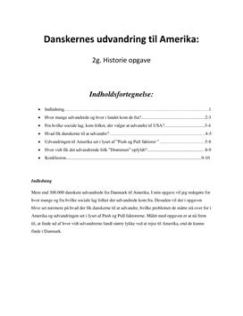 Danskernes udvandring til Amerika