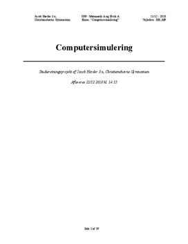 SRP om Computersimulering i Matematik A og Fysik A
