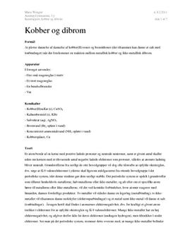 Reaktion mellem Kobber og Dibrom - Rapport i Kemi