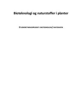 SRP om genmodificering af planter i Bioteknologi og Matematik