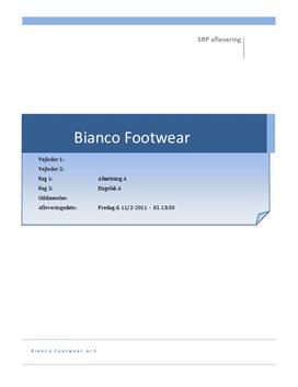SOP om Bianco Footwear A/S i Afsætning A og Engelsk A
