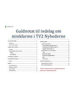 Analyse af indslag om minkfarme i TV2 nyhederne | Opgavehjælp