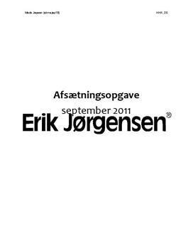 Afsætning - Erik Jørgensen