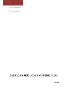 SRO om mexicanske indvandrere i USA i Spansk A og Samfundsfag A