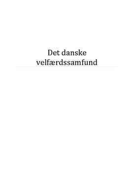 Den danske velfærdsstat | Udfordringer og Modeller