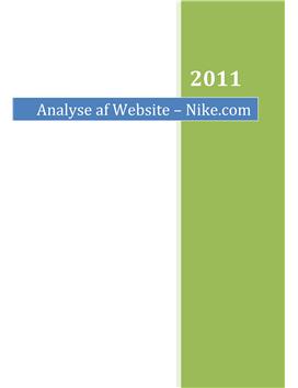 Medieanalyse af Nike.com (hjemmesideanalyse) | Kommunikation/It A