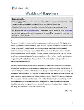 Paper om "Wealth and happiness"