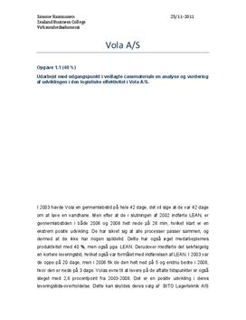 Vola A/S | Virksomhedsøkonomi A