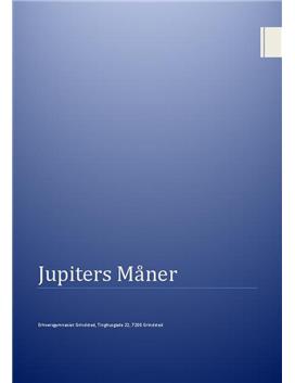 Rapport i Astronomi C om Jupiters måner