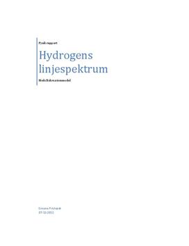 Hydrogens spektrum - Linjespektrum og Borhs Atommodel