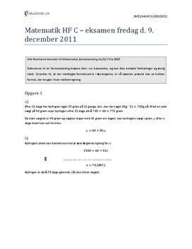HF Matematik C december 2011