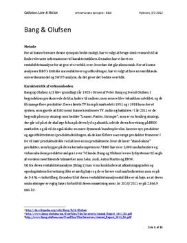 Bang & Olufsen | Erhvervscase