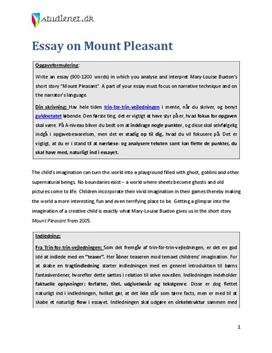 Analytical Essay om "Mount Pleasant"