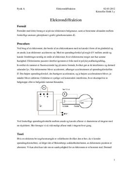 Elektrondiffraktion - Rapport i Fysik A