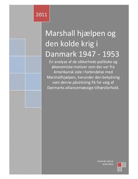 Kildenær analyse af Marshallhjælpen og den kolde krig i Danmark