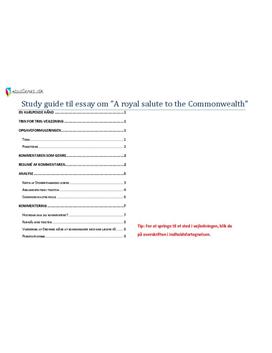 A Royal Salute to the Commonwealth - Study Guide