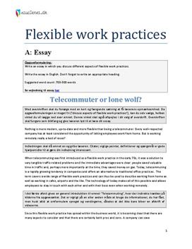 flexible working essay