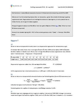 STX Matematik B 25. Maj 2012 - Delprøven med hjælpemidler