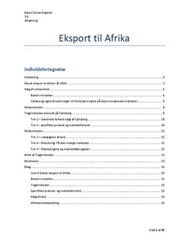 Carlsberg og mulighed for eksport til Afrika - Analyse
