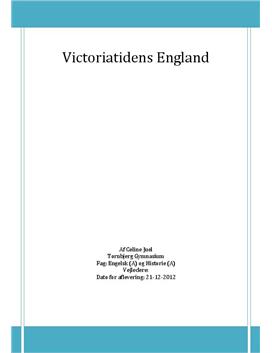 Victoriatidens England | SRP i Historie & Engelsk