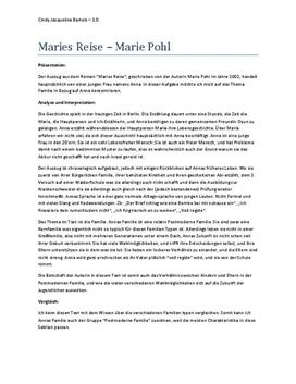 Maries Reise af Marie Pohl | Analyse