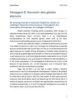Delopgave B: Danmark i den globale økonomi | Samfundsfag A