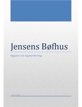 Jensen's Bøfhus: Segmentering og målgrupper