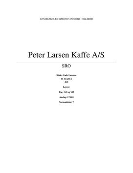 SRO om Peter Larsen Kaffe A/S