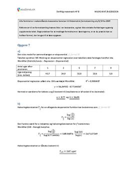 HF Matematik B 2. juni 2014 - Delprøven med hjælpemidler