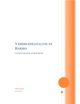 Haribo | Værdikædeanalyse
