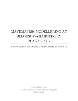 SOP: Matematisk modellering af Belousov-Zhabotinskys reaktion